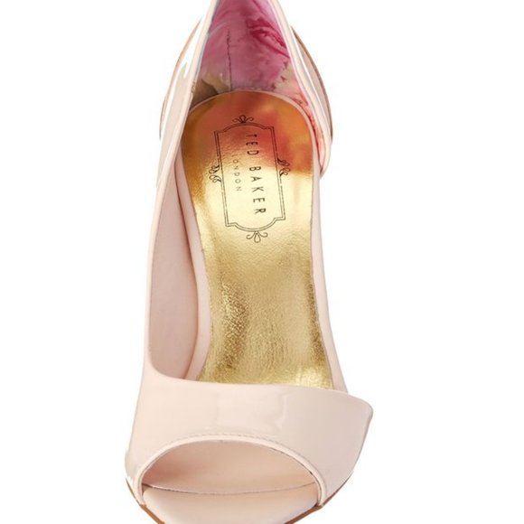 Ted Baker Nude Peep Toe Heels - Picture 3 of 8